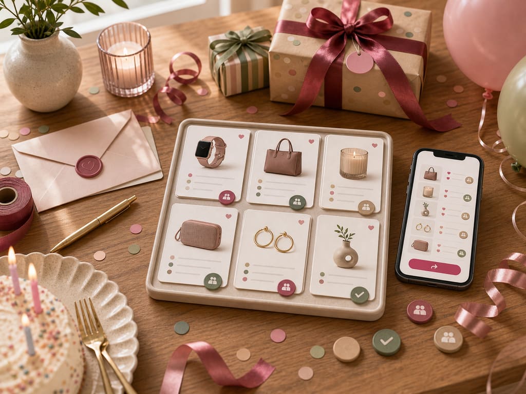 Sorting birthday gift ideas in a wish list
