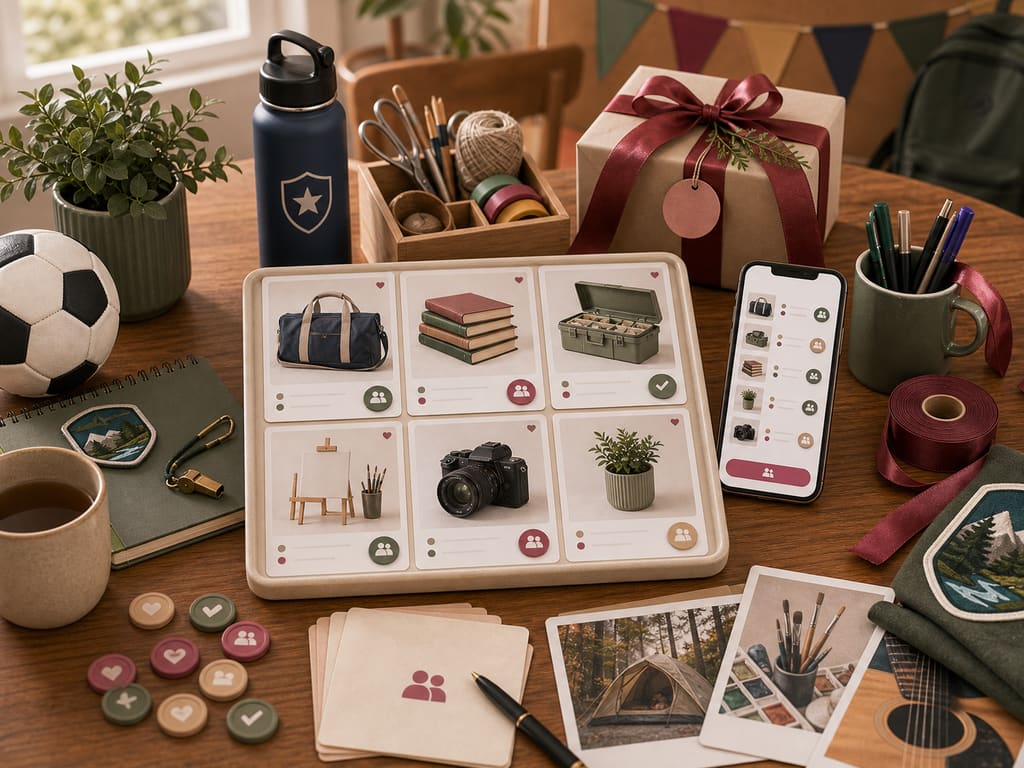 Club organizer managing a gift registry